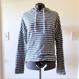 Striped Cropped Hoodie